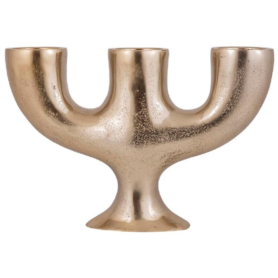 PTMD Jimbo Kandelaar - 46 x 11 x 30 cm - Aluminium - Goud PTMD Jimbo Kandelaar - 46 x 11 x 30 cm - Aluminium - Goud afbeelding 1