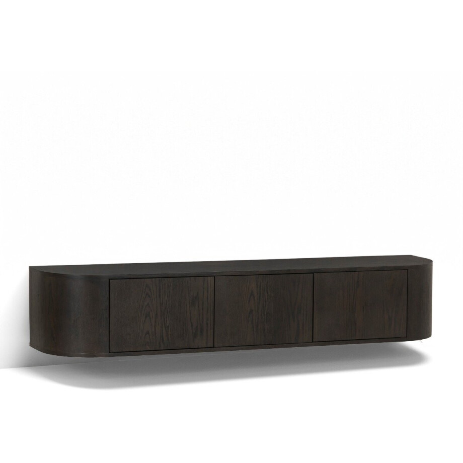 Livingfurn tv meubel Novero espresso zwevend 180x35x33 cm eiken afbeelding 1