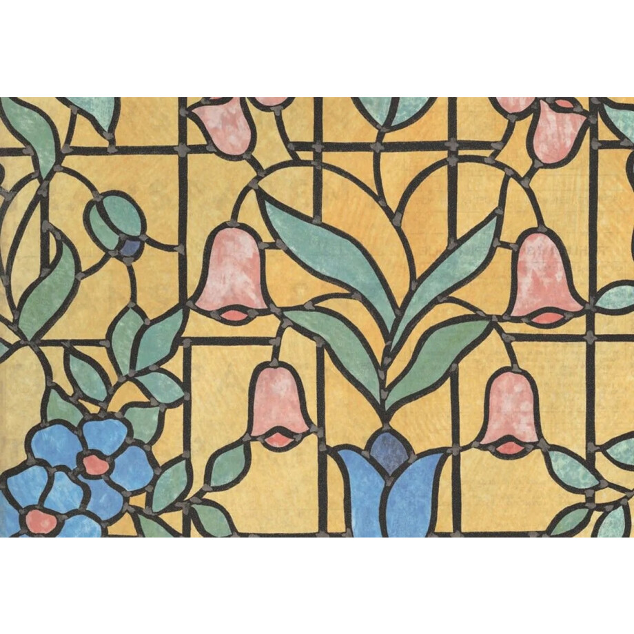2Lif Decoratie raamfolie Nizza gebloemd glas in lood transparant 45m x 2 meter zelfklevend - Decoratiefolie - Plakplastic - Plakfolie 2Lif Decoratie raamfolie Nizza gebloemd glas in lood transparant 45m x 2 meter zelfklevend - Decoratiefolie - Plakplastic - Plakfolie afbeelding 1