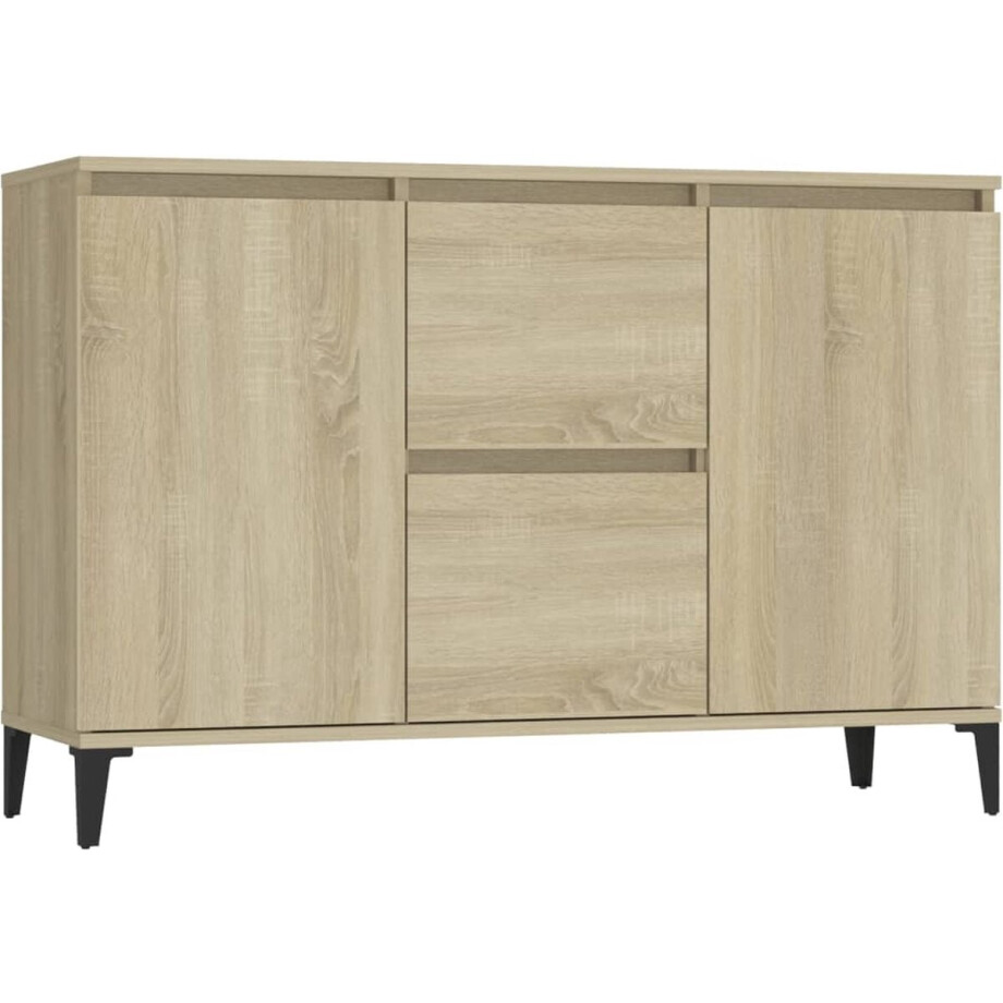 vidaXL Dressoir 104x35x70 cm bewerkt hout sonoma eikenkleurig afbeelding 1