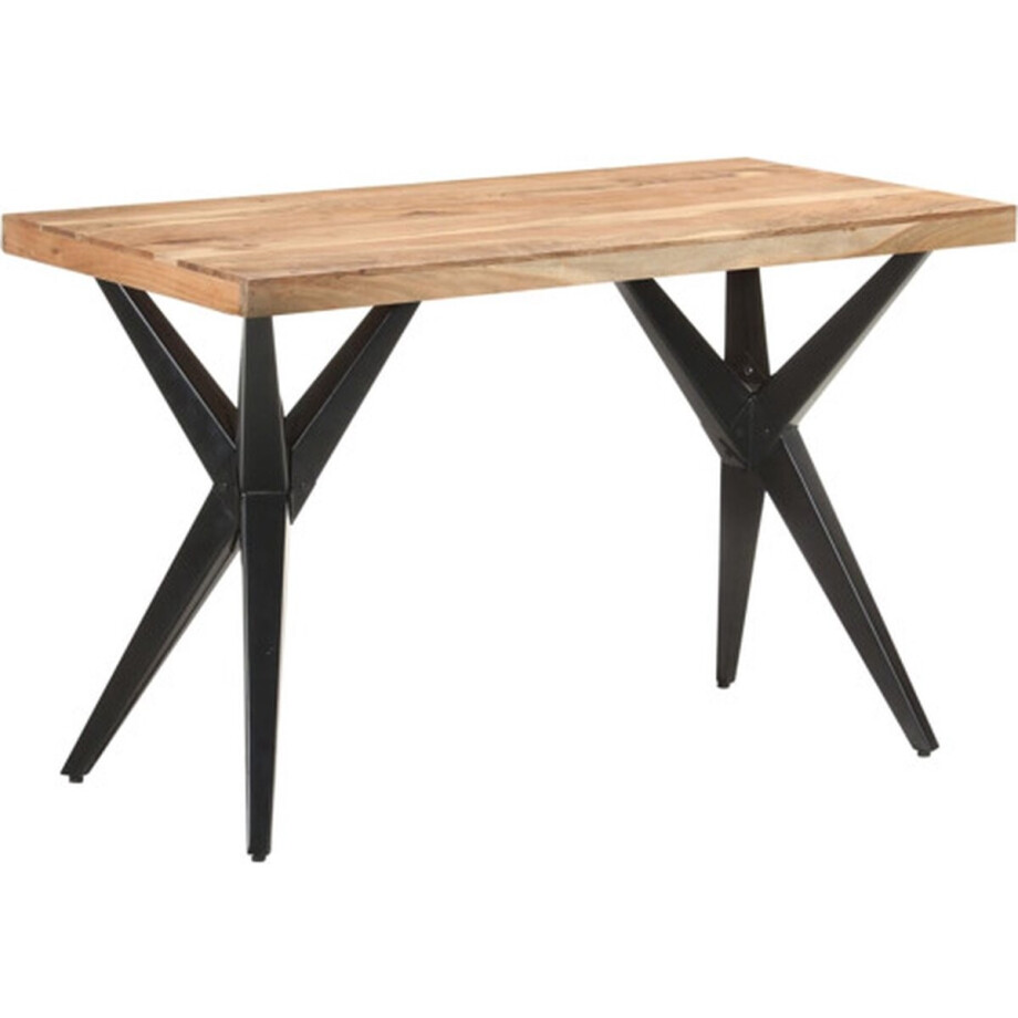 vidaXL - Eettafel - 120x60x76 - cm - massief - acaciahout vidaXL - Eettafel - 120x60x76 - cm - massief - acaciahout afbeelding 1