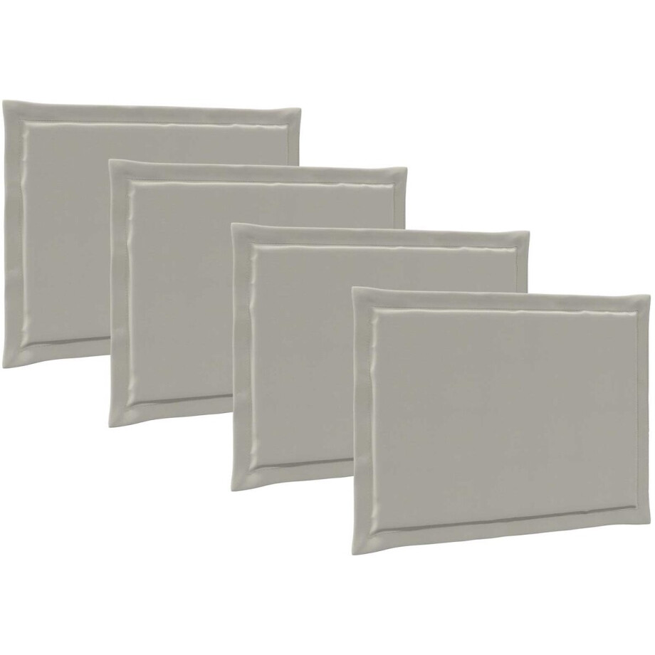 vidaXL - Zitkussens - 4 - st - Polyester - Lichtgrijs - 47 - x - 36 - x - 2 - cm vidaXL - Zitkussens - 4 - st - Polyester - Lichtgrijs - 47 - x - 36 - x - 2 - cm afbeelding 1