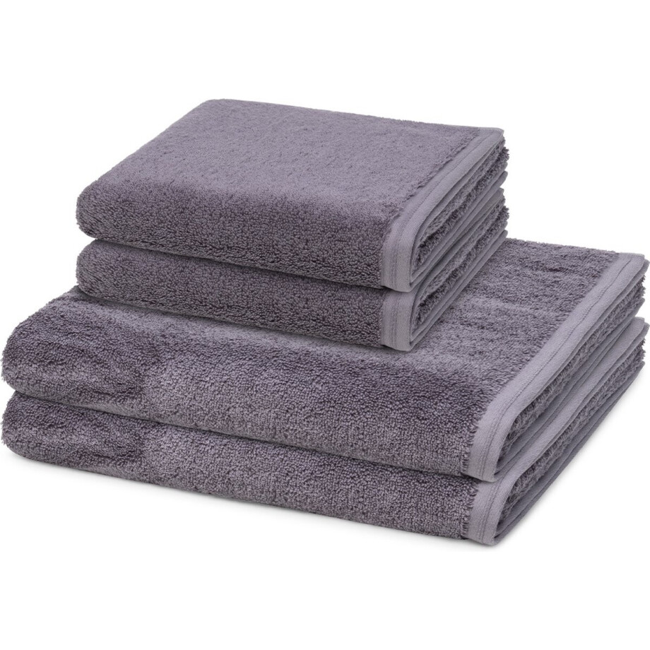 Vossen Sonstiges 2 X handdoek 2 X douchehanddoek - in set 4 pack Vegan Life afbeelding 1