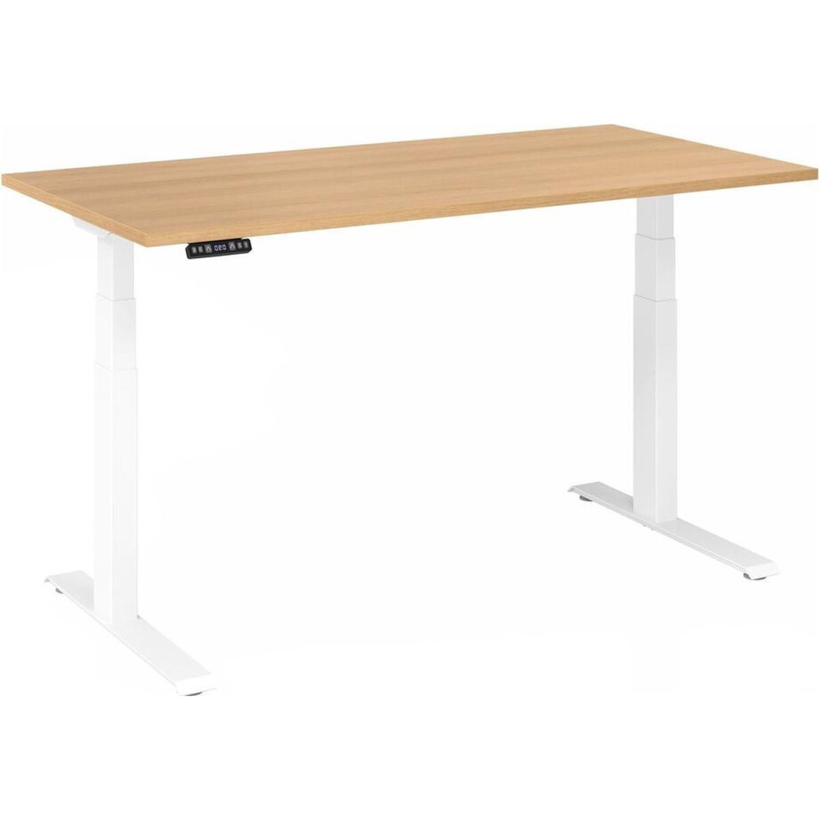 Bureau XDKB elektrisch in hoogte verstelbaar 160 x 80 Eiken - Grafiet Bureau XDKB elektrisch in hoogte verstelbaar 160 x 80 Eiken - Grafiet afbeelding 1