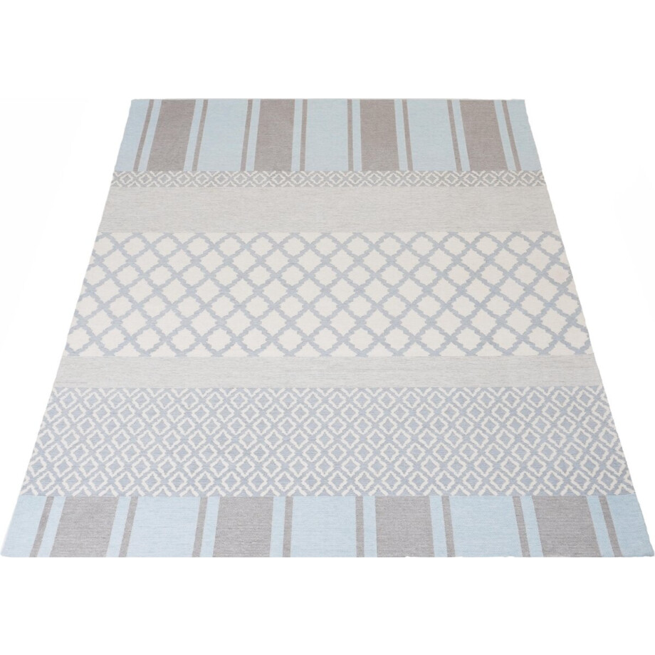Vloerkleed Bobby Blue 200 x 280 cm - Laagpolig Synthetisch Vloerkleed – Grafisch / Modern Design afbeelding 1