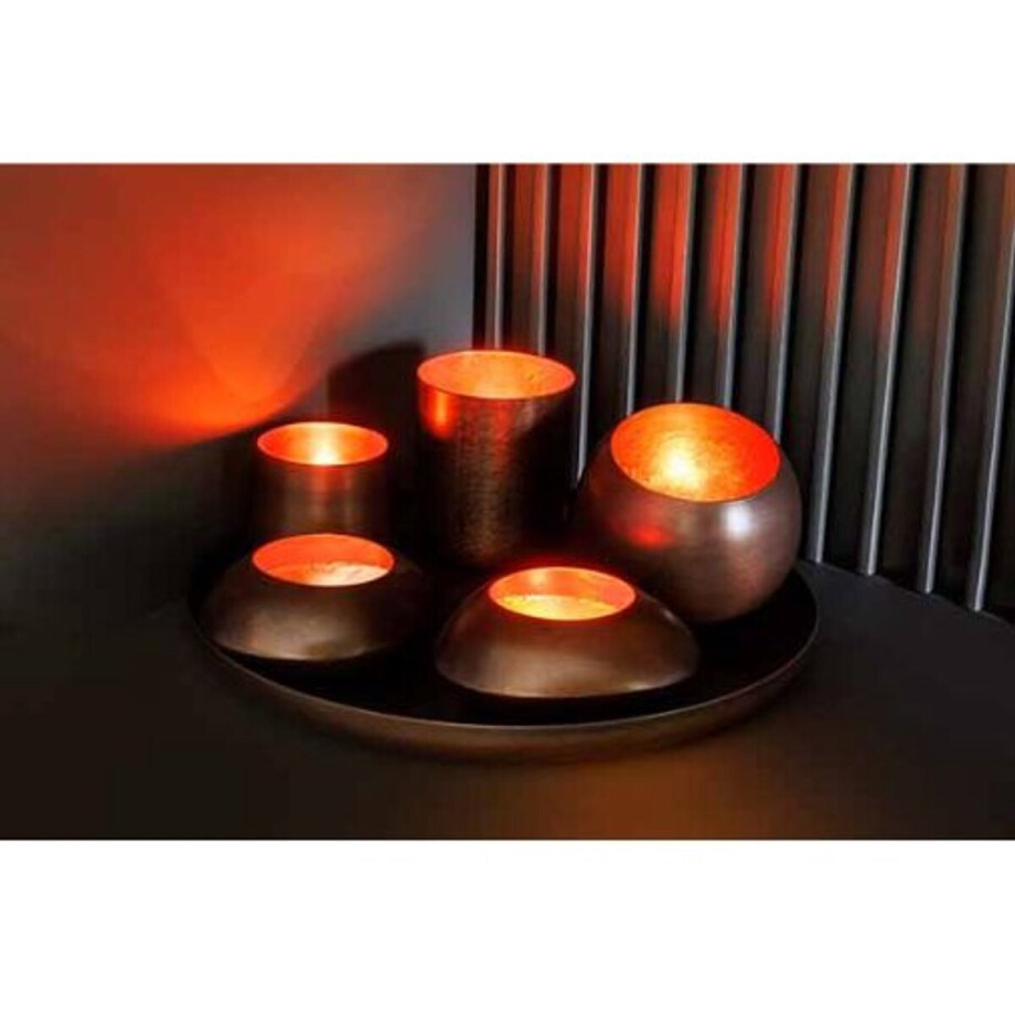 Cosy & Trendy Giftset Kaarshouders - Set van 6 stuks - Ø30xH10cm - Antiek Koper afbeelding 1