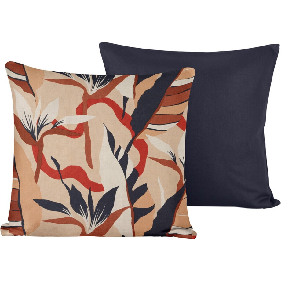 De Witte Lietaer Sierkussensloop Set Junglecat Dress Blues - 40 x 40 cm - Satijn Katoen afbeelding 1