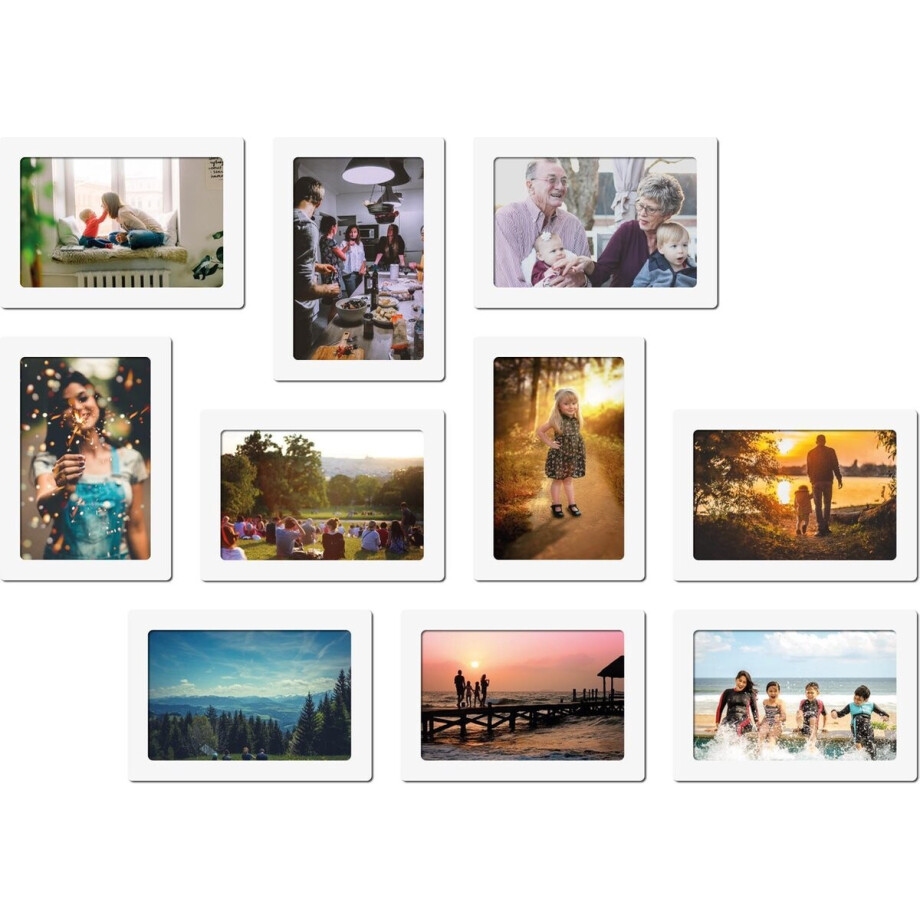 Magnetische fotolijst - foto 21x30 cm - wit - 10 stuks - fotowand Magnetische fotolijst - foto 21x30 cm - wit - 10 stuks - fotowand afbeelding 1