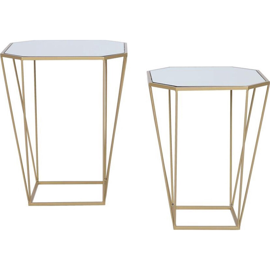 BELIANI SIERRA - Salontafel set - Goud - Glas afbeelding 1