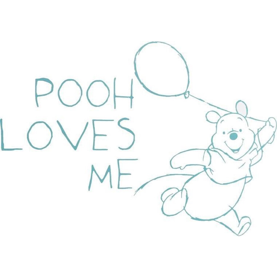 Anel Muursticker middel - Wishing Pooh Wit/Grijs Anel Muursticker middel - Wishing Pooh Wit/Grijs afbeelding 1