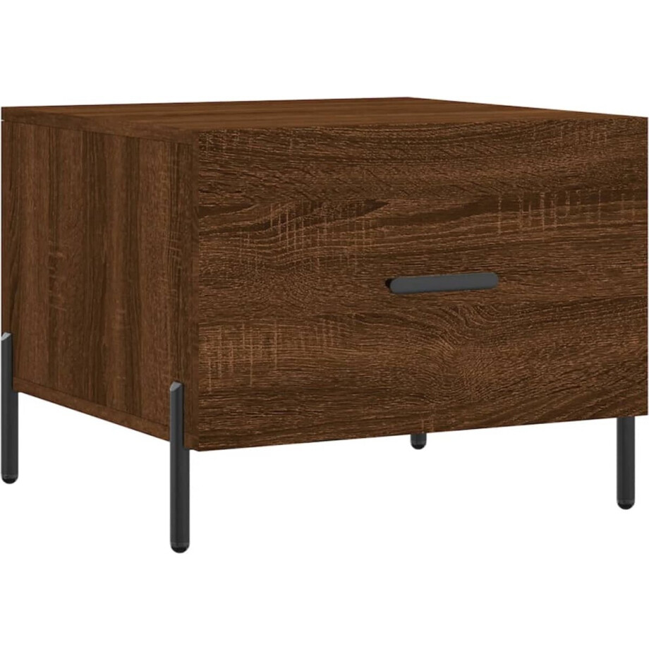 vidaXL Salontafel - 50x50x40 cm - Bruin eikenkleur Salontafel - Bijzettafel - Houten Tafel - Bruine Eiken Kleur - Vintage Meubilair afbeelding 1