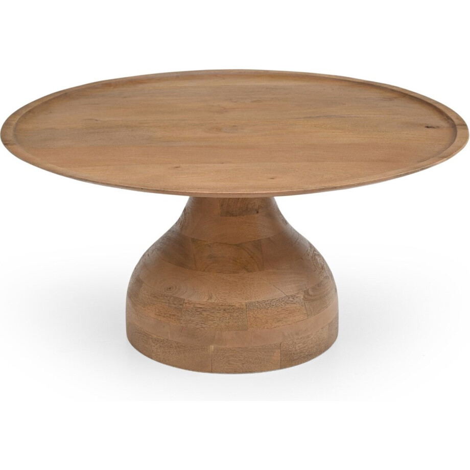 Giga Meubel Salontafel Joji - Rond - Mangohout - 80cm afbeelding 1