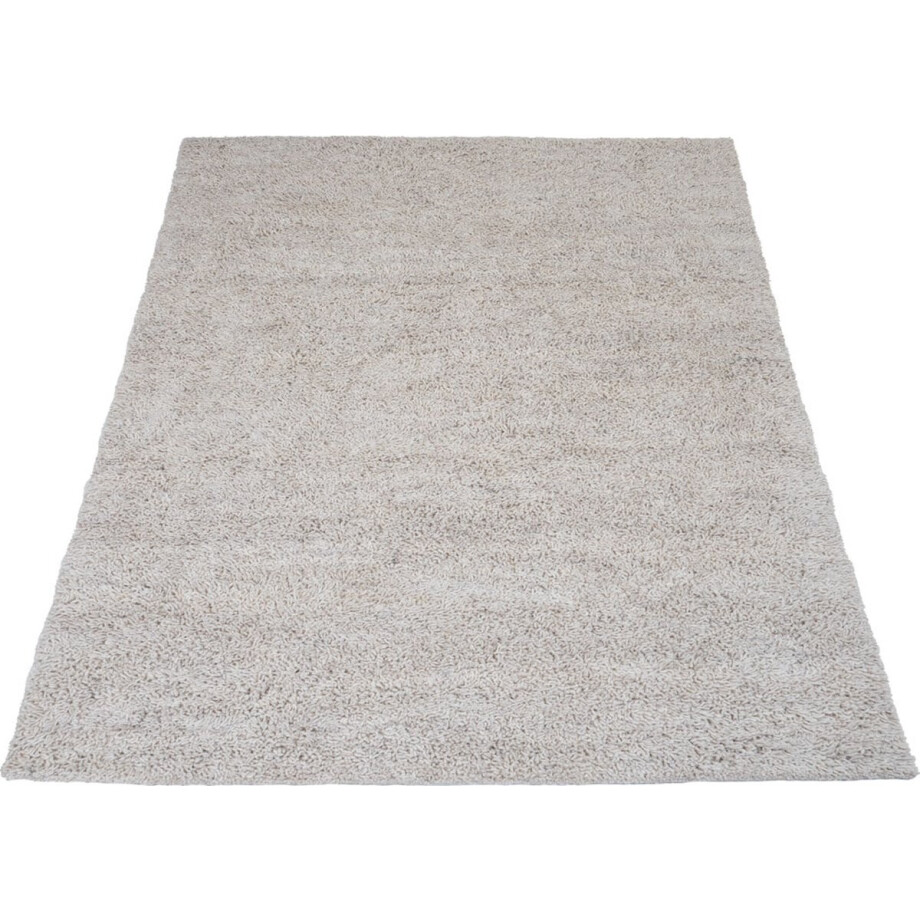 Vloerkleed Berbero Pelosa Creme 815 - 160 x 230 cm - Wol Hoogpolig Vloerkleed – Japandi / Tijdloos Design afbeelding 1