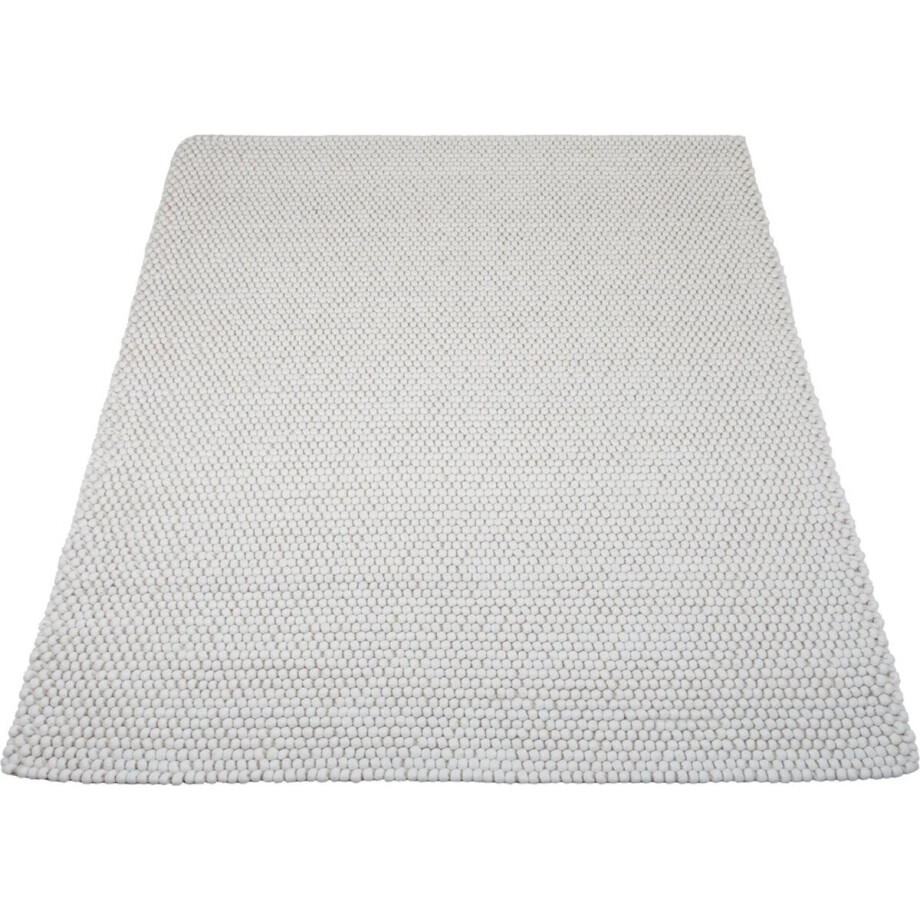 Vloerkleed Pool Wit 200 x 280 cm - Wol Hoogpolig Vloerkleed – Japandi / Modern Design afbeelding 1