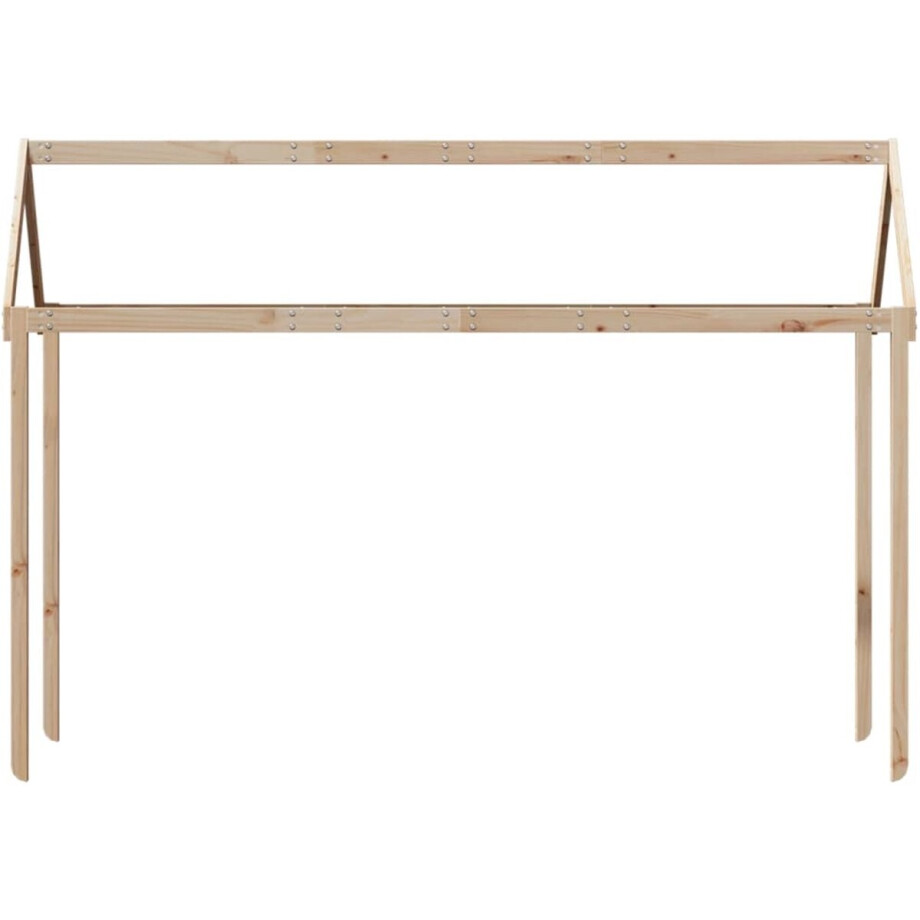 vidaXL - Kinderbedhuisje - 217x95,5x159 - cm - massief - grenenhout afbeelding 1