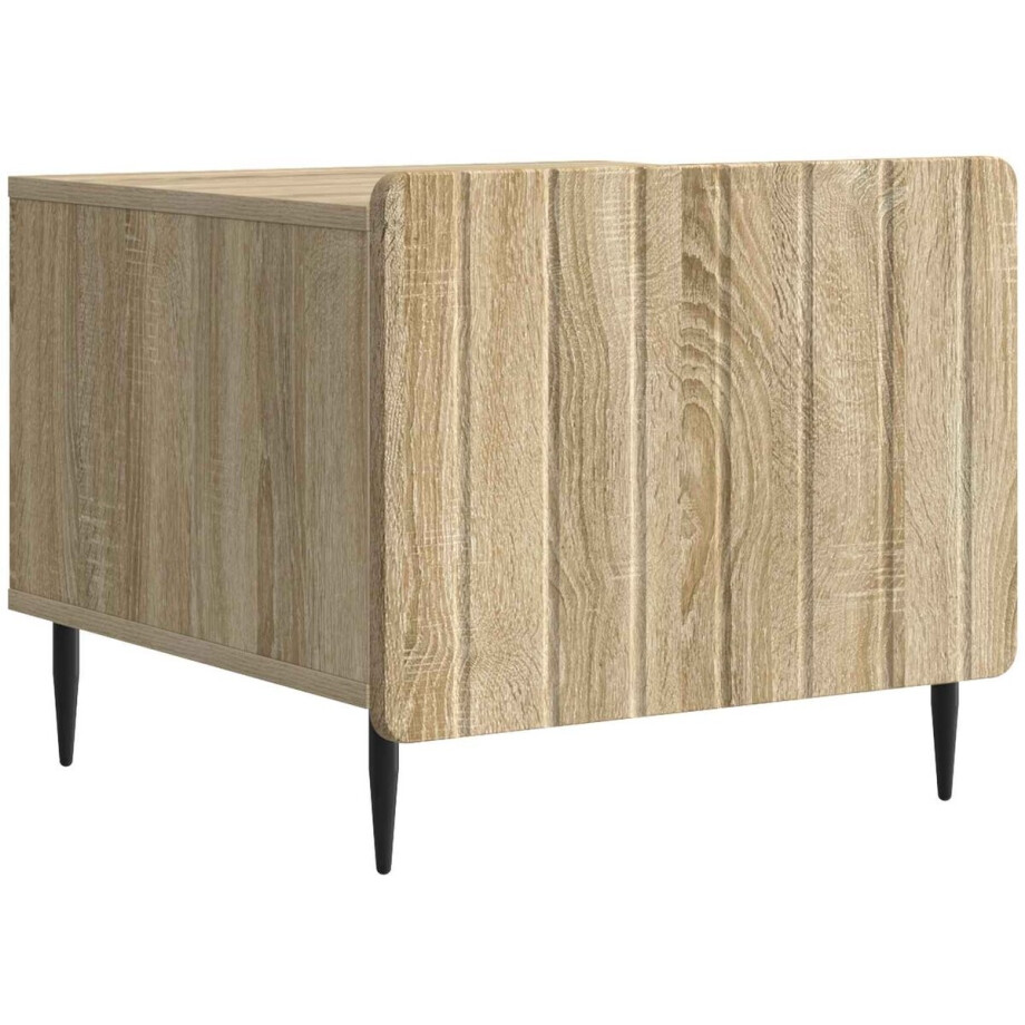 vidaXL - Salontafel - met - lade - Sonoma - Eiken - 49 - x - 50 - x - 42 - cm - Bewerkt - hout afbeelding 1