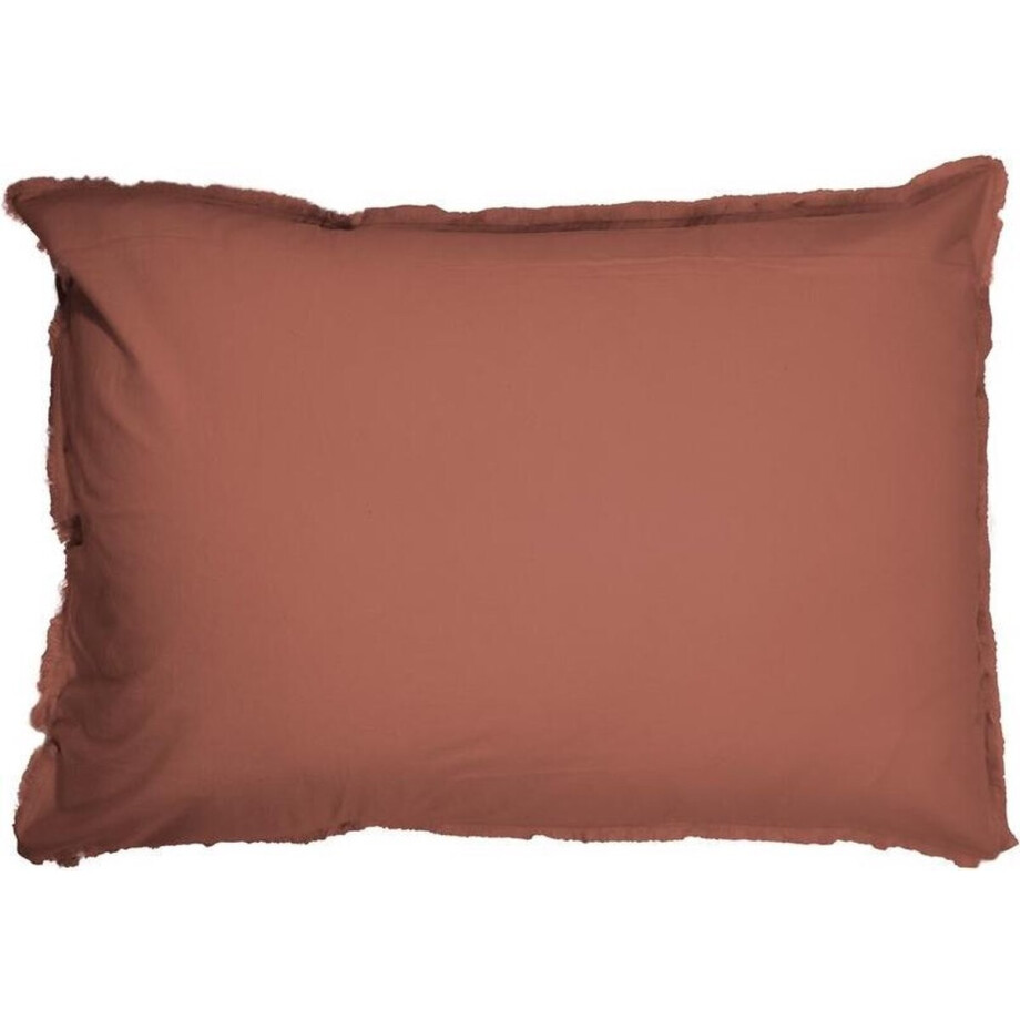 Matt & Rose Set Kussenslopen Terracotta - 50 x 70 cm - Gewassen Katoen Matt & Rose Set Kussenslopen Terracotta - 50 x 70 cm - Gewassen Katoen afbeelding 1