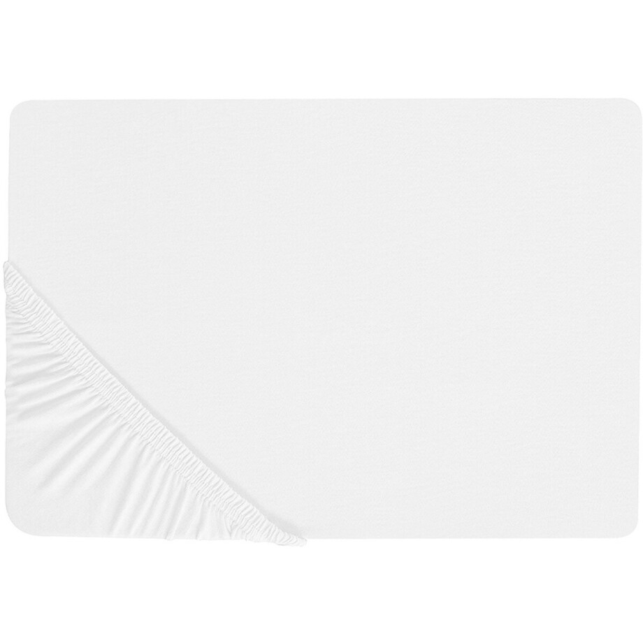 BELIANI JANBU - Laken - Wit - 90 x 200 cm - Katoen BELIANI JANBU - Laken - Wit - 90 x 200 cm - Katoen afbeelding 1