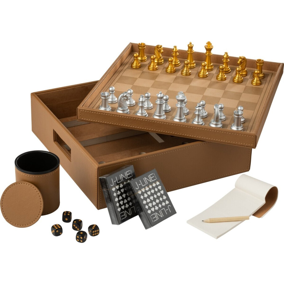 J-Line speeldoos - hout - bruin J-Line speeldoos - hout - bruin afbeelding 1