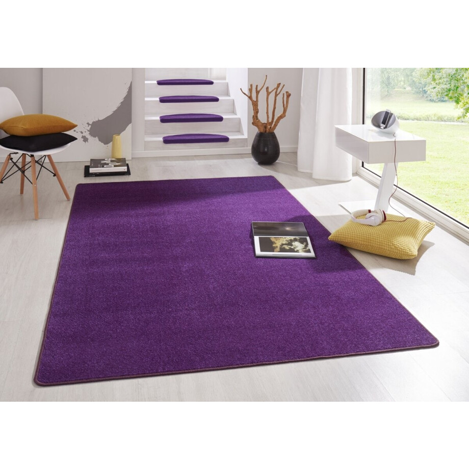 Flycarpets Uni Laagpolig Effen Vloerkleed - Fancy - Paars 200x280 cm afbeelding 1