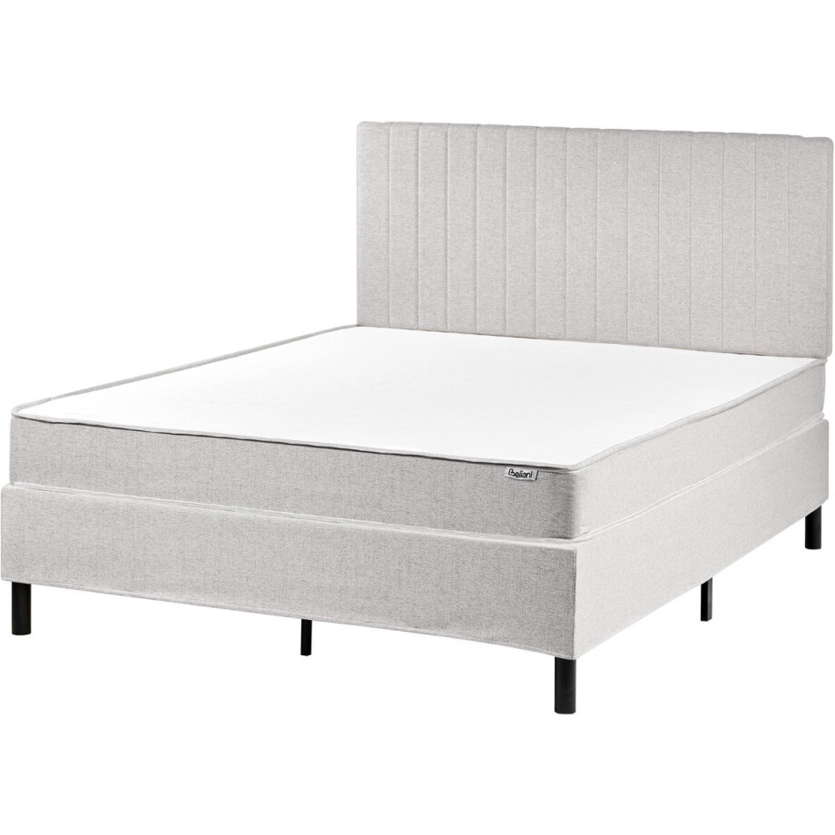 BELIANI COUNTESS - Tweepersoonsbed - Lichtgrijs - 140 x 200 cm - Polyester BELIANI COUNTESS - Tweepersoonsbed - Lichtgrijs - 140 x 200 cm - Polyester afbeelding 1