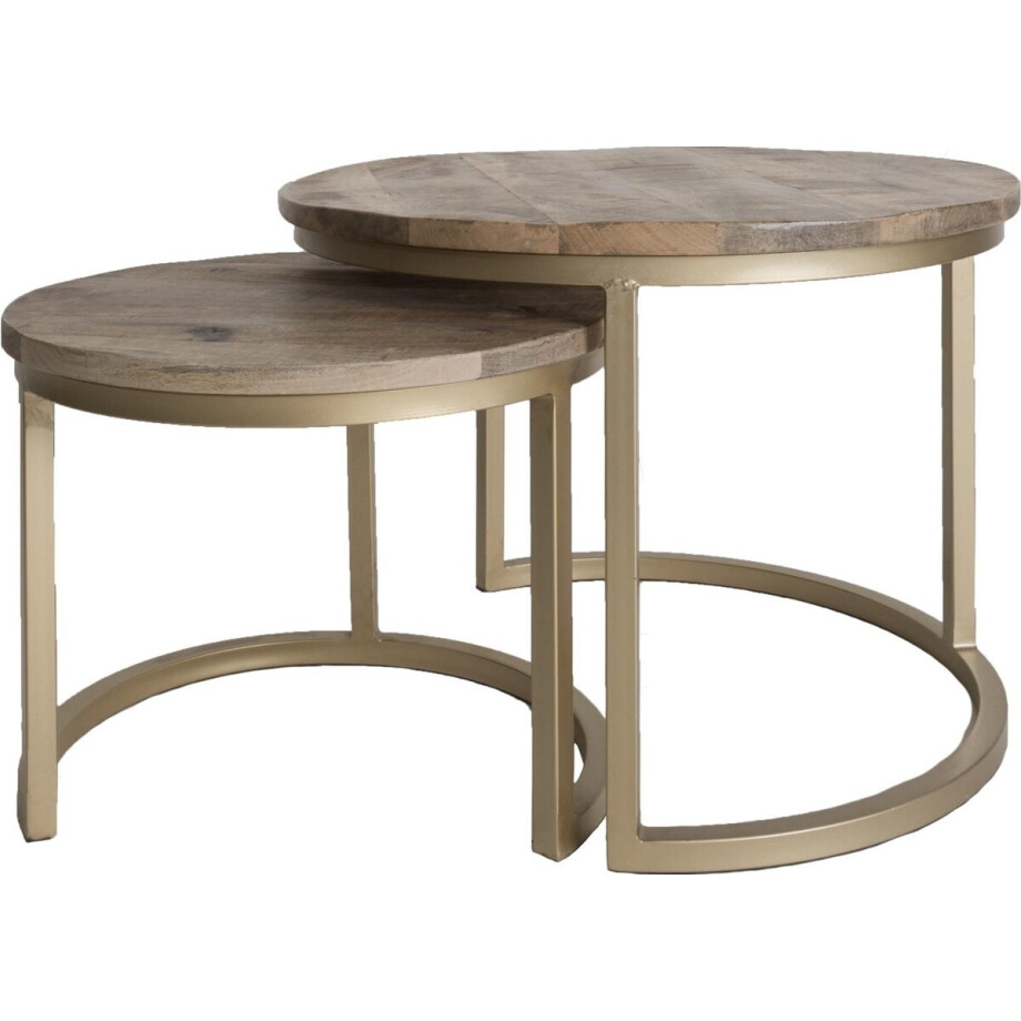 Salontafel bart - goud - set van 2 afbeelding 1