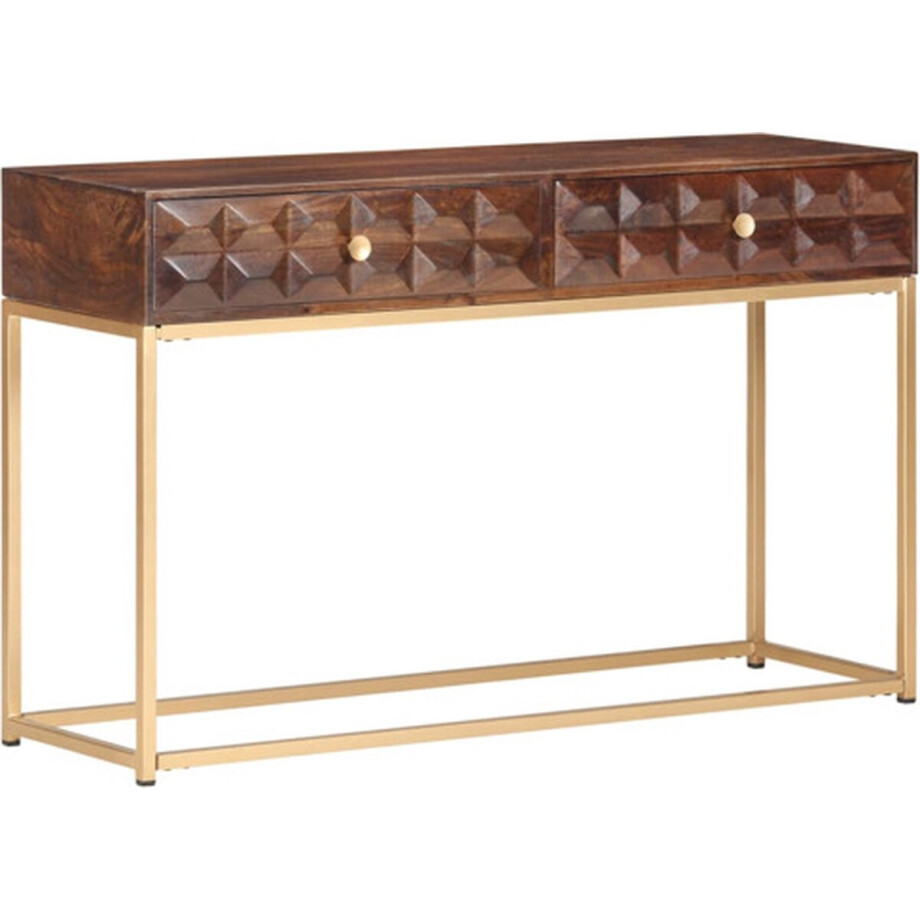 vidaXL Wandtafel 122x36x75 cm massief mangohout vidaXL Wandtafel 122x36x75 cm massief mangohout afbeelding 1