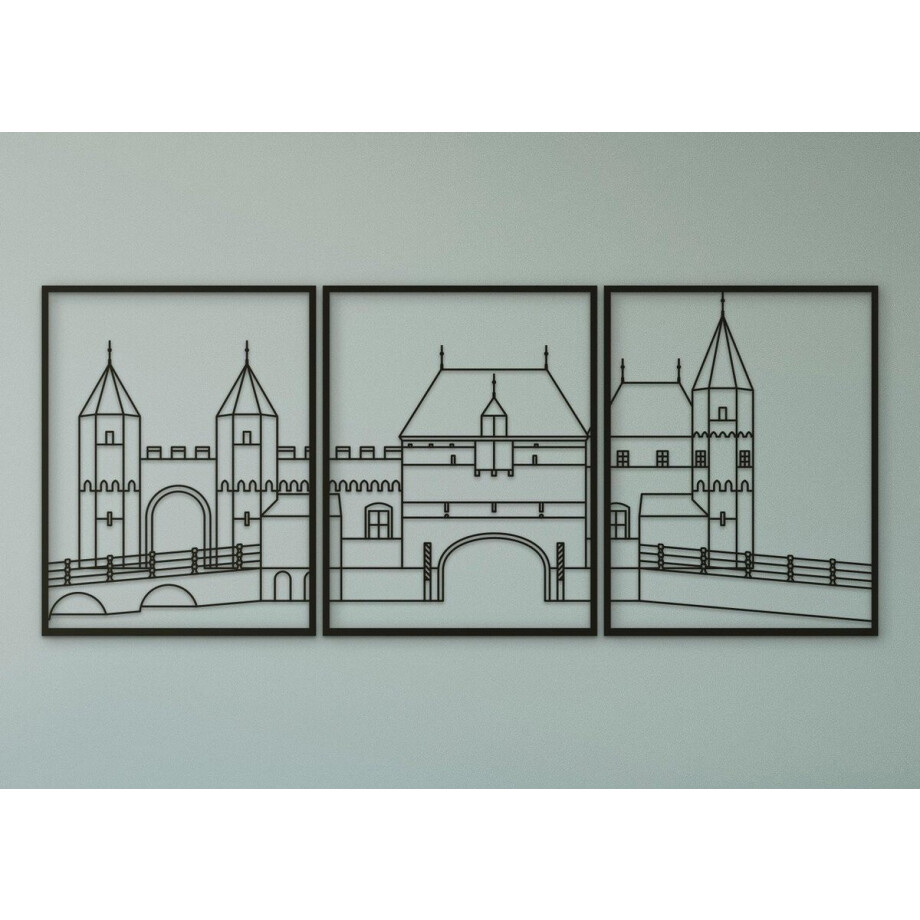 Wanddecoratie | De Koppelpoort Amersfoort - L (60x145cm) Wanddecoratie | De Koppelpoort Amersfoort - L (60x145cm) afbeelding 1
