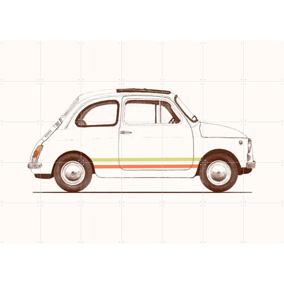 IXXI Fiat 500, Florent Bodart - 140 x 100 cm - Gratis ophangtool - Grote wanddecoratie en posters - Vintage, Grafisch Ontwerp, Retro, Line art IXXI Fiat 500, Florent Bodart - 140 x 100 cm - Gratis ophangtool - Grote wanddecoratie en posters - Vintage, Grafisch Ontwerp, Retro, Line art afbeelding 1