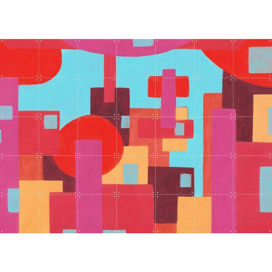 IXXI Mexico City, Studio Maren - 140 x 100 cm - Grote wanddecoratie en posters - Abstract, Kleurrijk, Speels, Modern, Woonkamer, Muziekkamer afbeelding 1