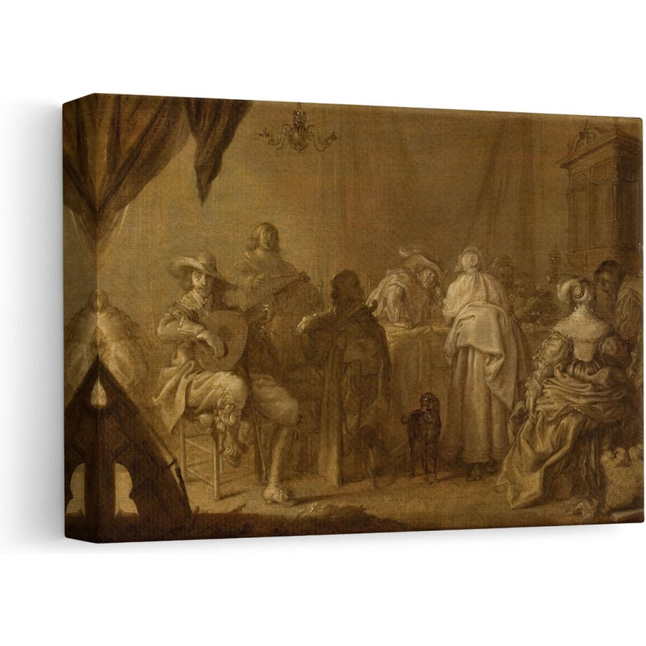 Artaza Canvas Schilderij Musicerend Gezelschap - Adriaen Pietersz. van de Venne - 30x20 - Klein - Kunst - Canvas Print Artaza Canvas Schilderij Musicerend Gezelschap - Adriaen Pietersz. van de Venne - 30x20 - Klein - Kunst - Canvas Print afbeelding 1