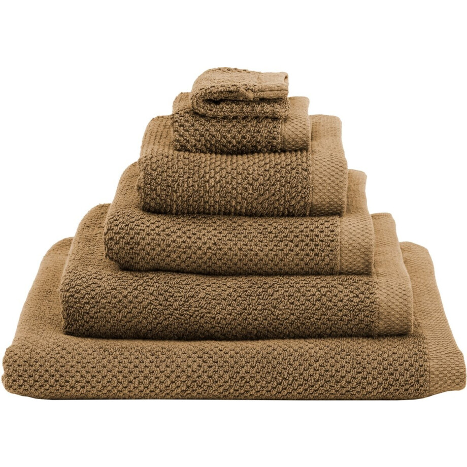 Heckettlane Handdoekenset Grant - Hotelkwaliteit Handdoek van 100% Katoen - 50x100 cm - Badhanddoek 2 Stuks - Bruin afbeelding 1