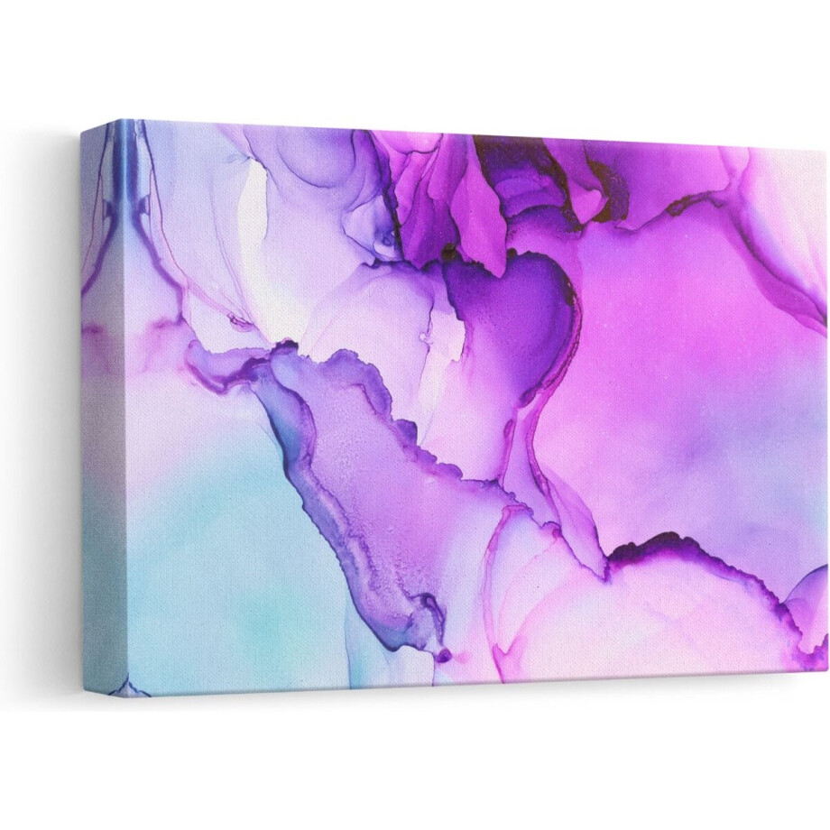 Artaza Canvas Schilderij Abstracte Kunst - 30x20 cm - Klein - Muurdecoratie Woonkamer - Wanddecoratie Marmer - Kamer Accessoires afbeelding 1