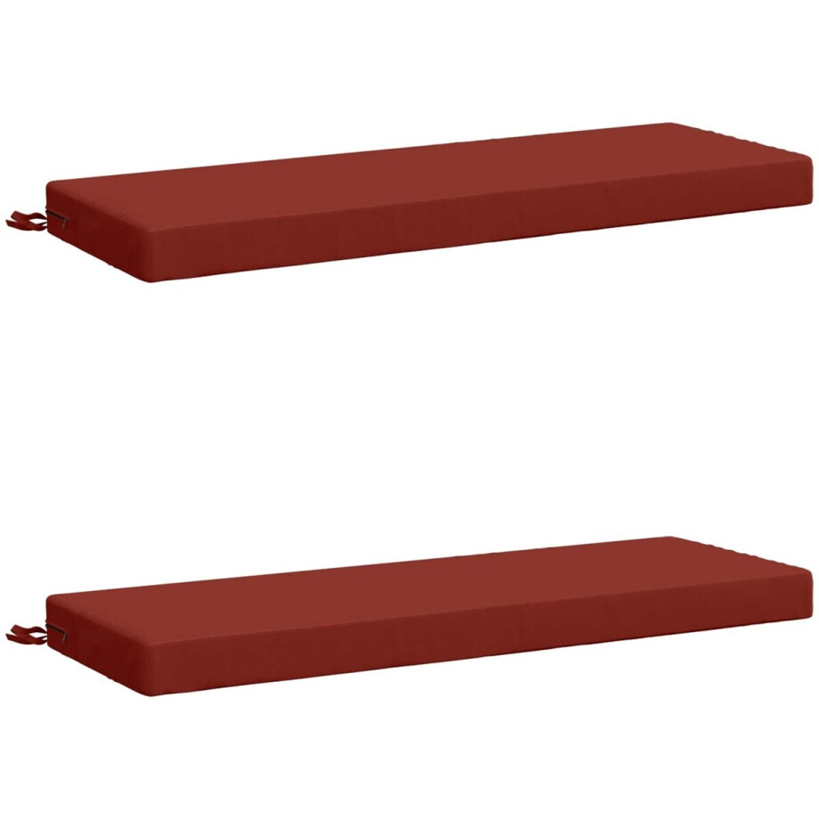 vidaXL - 2-delige - Bankkussens - SOEST - 2 - st - 100% - Polyester - Rood vidaXL - 2-delige - Bankkussens - SOEST - 2 - st - 100% - Polyester - Rood afbeelding 1
