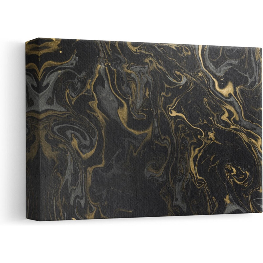 Artaza Canvas Schilderij Abstracte Kunst - 30x20 cm - Klein - Muurdecoratie Marmer Look - Wanddecoratie Woonkamer - Kamer Accessoires afbeelding 1