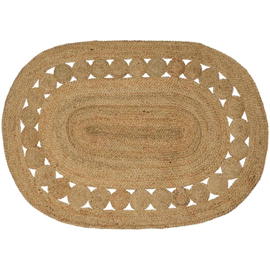 vidaXL - Vloerkleden - Naturel - 100 - x - 152 - cm - Jute afbeelding 1