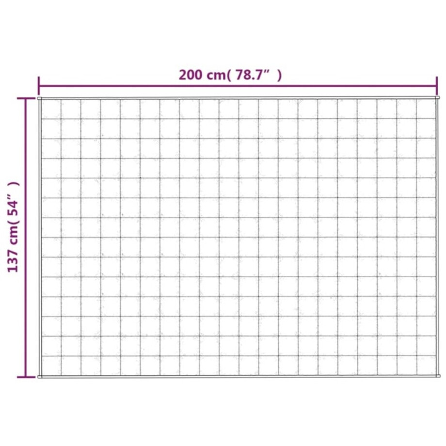 vidaXL - Verzwaringsdeken - 137x200 - cm - 10 - kg - stof - lichtcrèmekleurig afbeelding 1