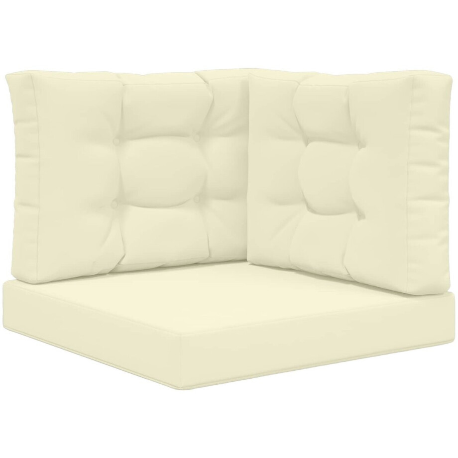 vidaXL - Buitenbankkussen - Polyester - Crèmekleurig - 60 - x - 60 - cm vidaXL - Buitenbankkussen - Polyester - Crèmekleurig - 60 - x - 60 - cm afbeelding 1