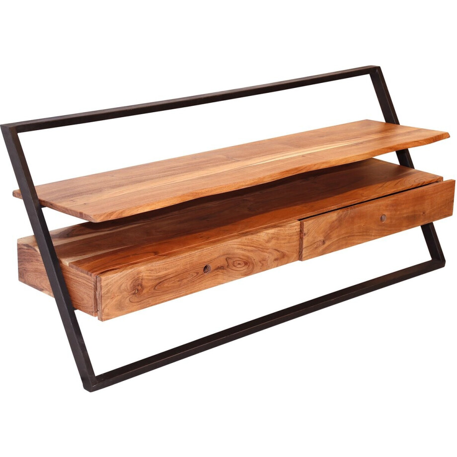 Industrieel TV-meubel Camila Acaciahout 2 lades Industrieel TV-meubel Camila Acaciahout 2 lades afbeelding 1