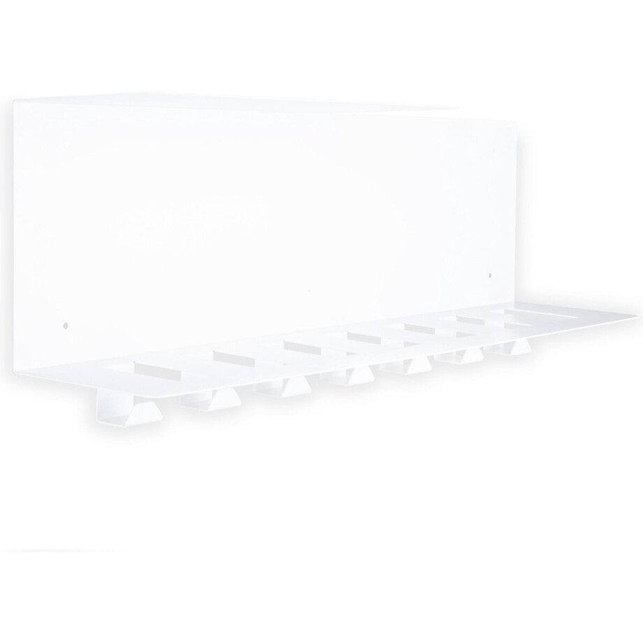 Gorillz Plenck - Wandkapstok met Hoedenplank - Kapstok Metaal - 70 x 15 x 25 cm - Wit Gorillz Plenck - Wandkapstok met Hoedenplank - Kapstok Metaal - 70 x 15 x 25 cm - Wit afbeelding 1