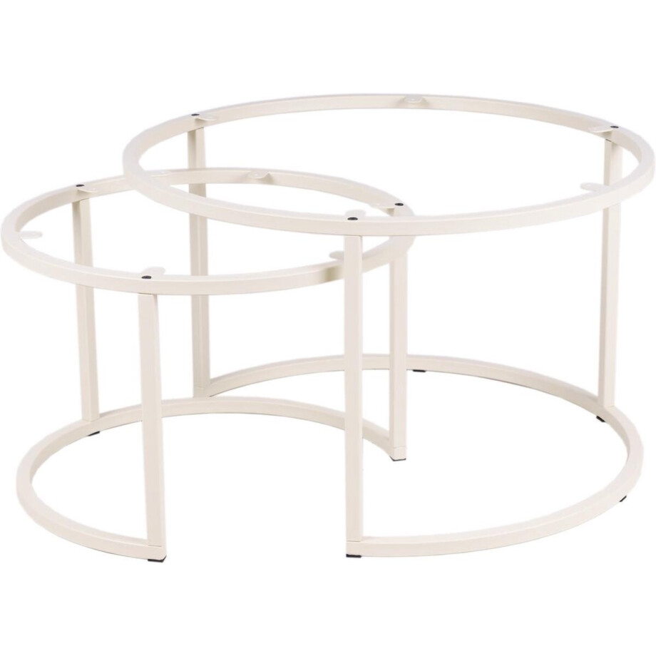 MaximaVida frame Chicago ronde salontafel set ivoor - maak zelf je salontafel set afbeelding 1