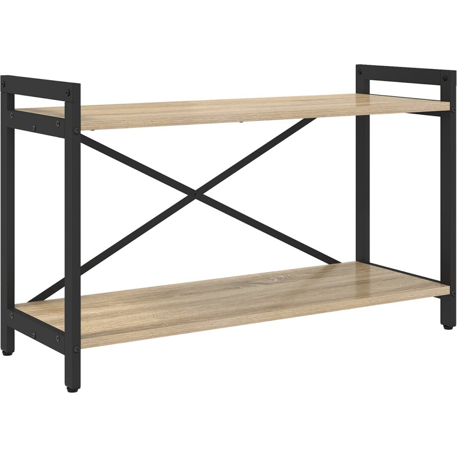 vidaXL - Boekenkast - Sonoma - eiken - 80 - x - 30 - x - 48.5 - cm - Bewerkt - hout vidaXL - Boekenkast - Sonoma - eiken - 80 - x - 30 - x - 48.5 - cm - Bewerkt - hout afbeelding 1