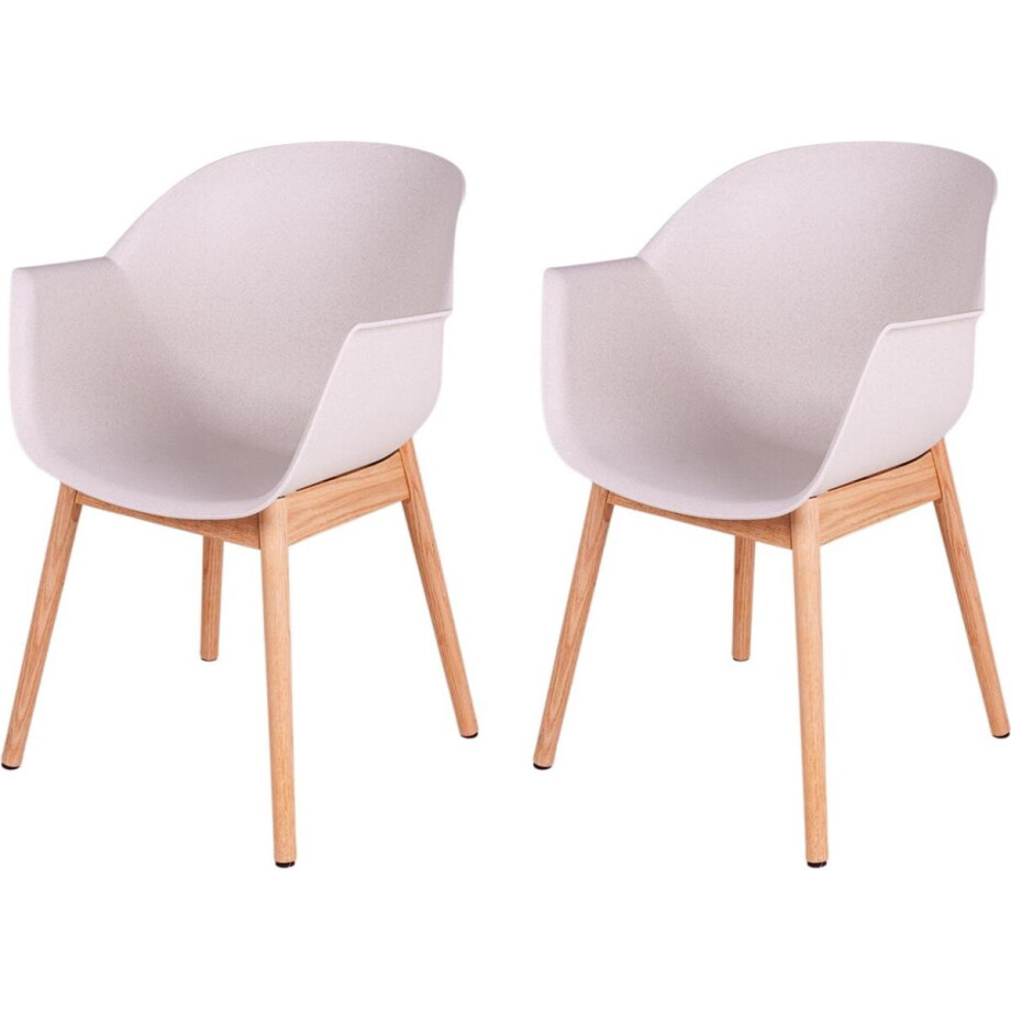 MaximaVida eetkamerstoel Cuyp XXL ecru eiken poten- 2 stuks MaximaVida eetkamerstoel Cuyp XXL ecru eiken poten- 2 stuks afbeelding 1