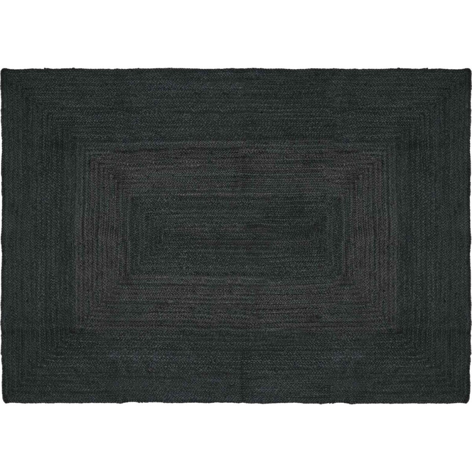 vidaXL - Gebied - Tapijt - Donkergrijs - 140 - x - 200 - cm - Jute vidaXL - Gebied - Tapijt - Donkergrijs - 140 - x - 200 - cm - Jute afbeelding 1