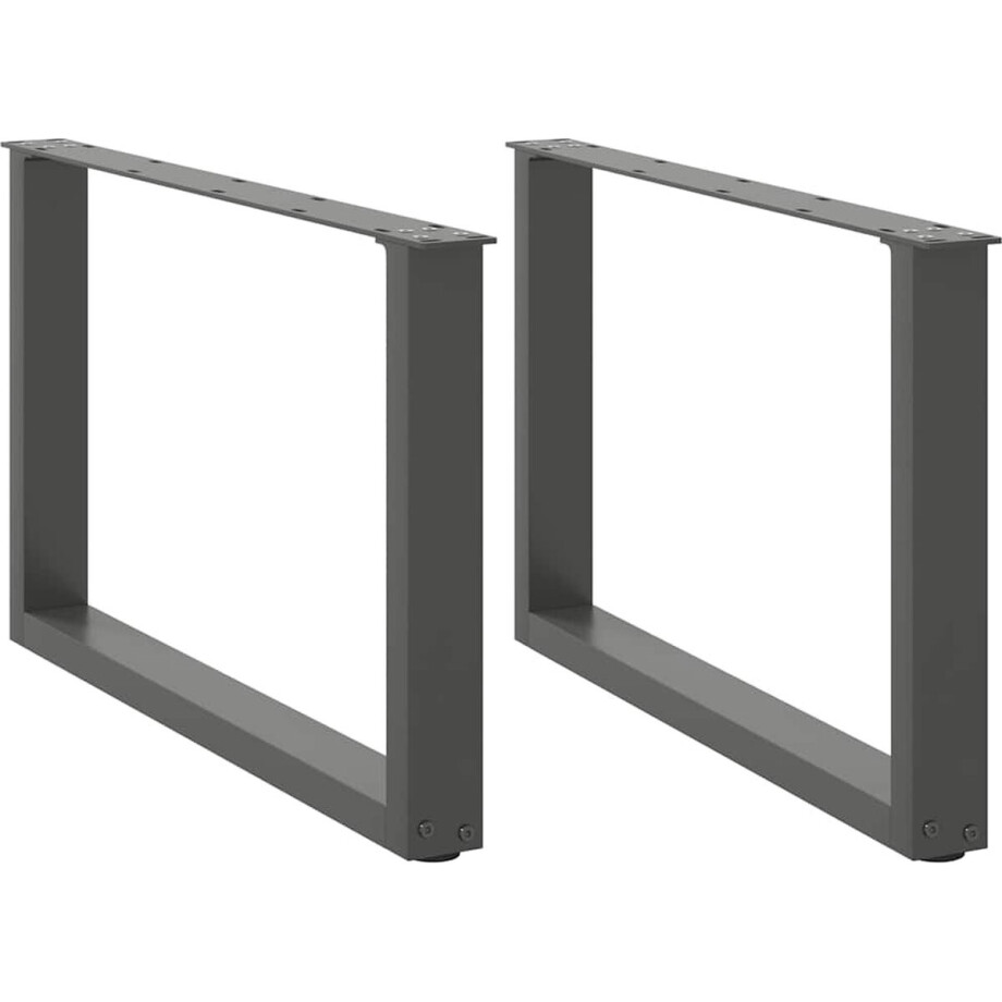 vidaXL - Salontafelpoten - 2 - st - U-vormig - 70x(42-43) - cm - staal - antraciet afbeelding 1