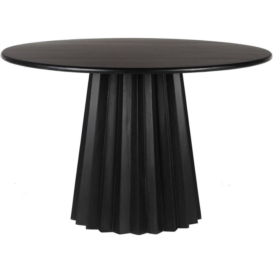 Goossens Felicia Eettafel - Hout - 140 x 76 x 140 cm - Rond - zwart afbeelding 1
