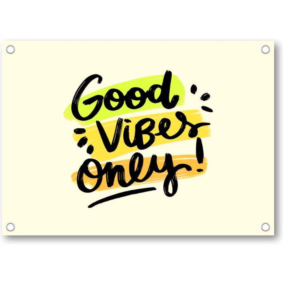 Good Vibes Only Quote - Tuinposter 70x50 - Wanddecoratie - Minimalist - Tekstposters - Inspiratie Good Vibes Only Quote - Tuinposter 70x50 - Wanddecoratie - Minimalist - Tekstposters - Inspiratie afbeelding 1