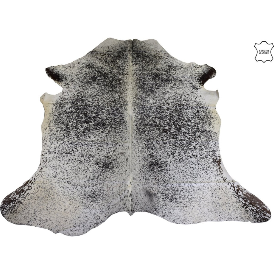 J-Line tapijt Koeienvel - leer - zwart/wit/grijs afbeelding 1
