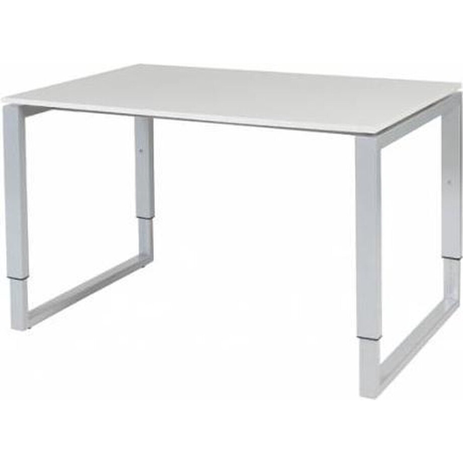 Verstelbaar Bureau - Domino Plus 120x80 wit - alu frame afbeelding 1