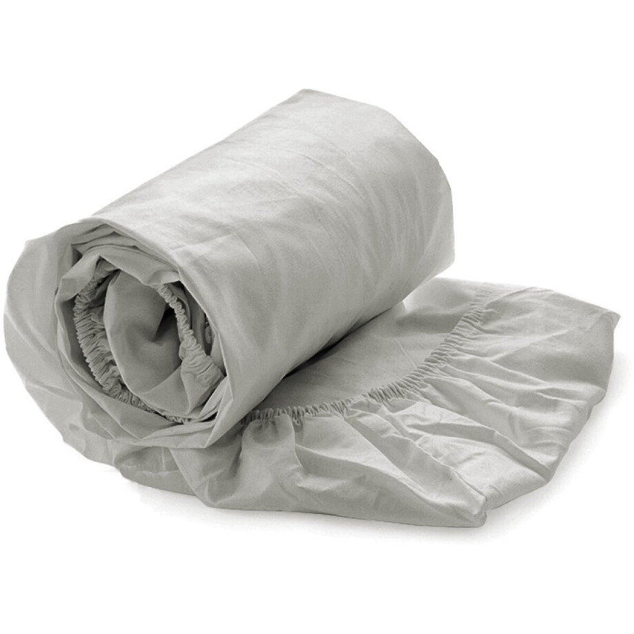 Heckettlane Hoeslaken Elementi - Onderlaken voor Tweepersoonsbed - 180x200 cm - 100% Katoen-Satijn - Grijs Heckettlane Hoeslaken Elementi - Onderlaken voor Tweepersoonsbed - 180x200 cm - 100% Katoen-Satijn - Grijs afbeelding 1